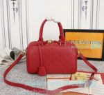 High Quality Copy L---V Speedy Red Empreinte Genuine Leather Bag